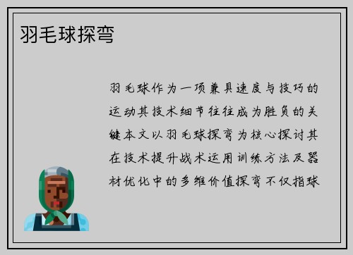 羽毛球探弯
